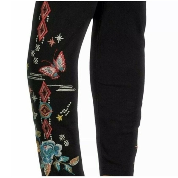 NWT Johnny Was Cara Legging Black Floral Embroidery XXS - Picture 6 of 16